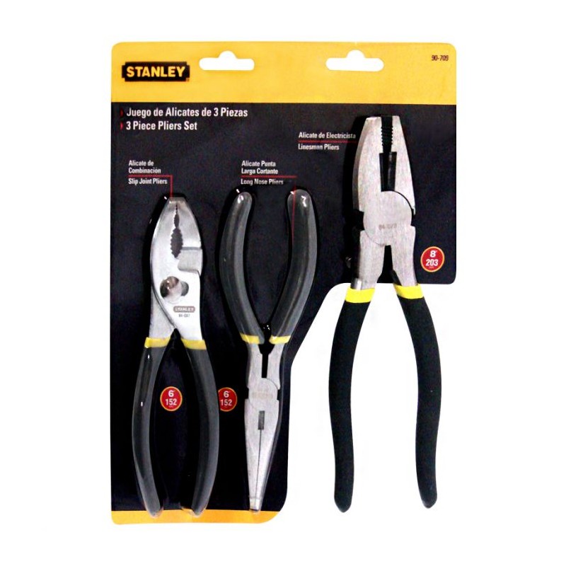Juego de pinzas con 3 piezas 90-709 Stanley