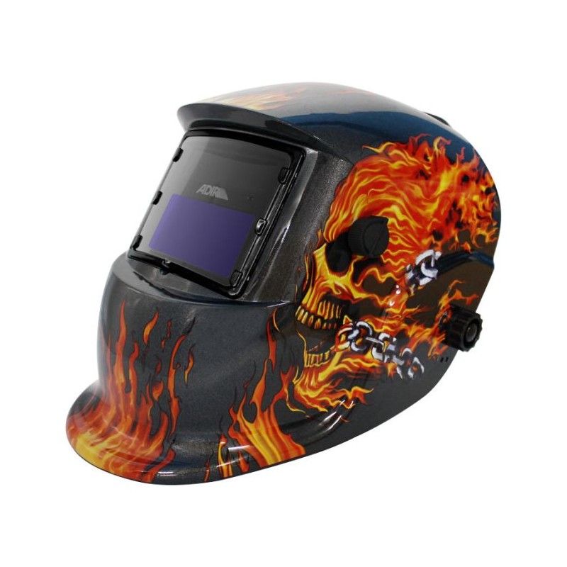 Careta electrónica para soldar Flaming Skull 6711 Adir