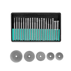 Juego puntas diamantadas para mototool 1/8″ 25 piezas 290107 OBI
