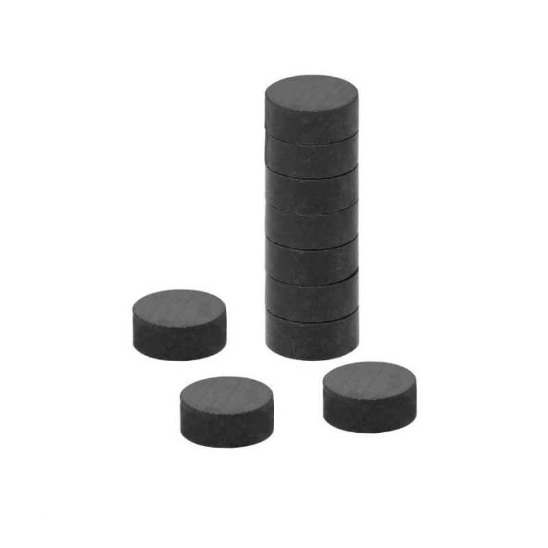 Imán ferrita redondo 13 x 5 mm 10 piezas 255560 OBI