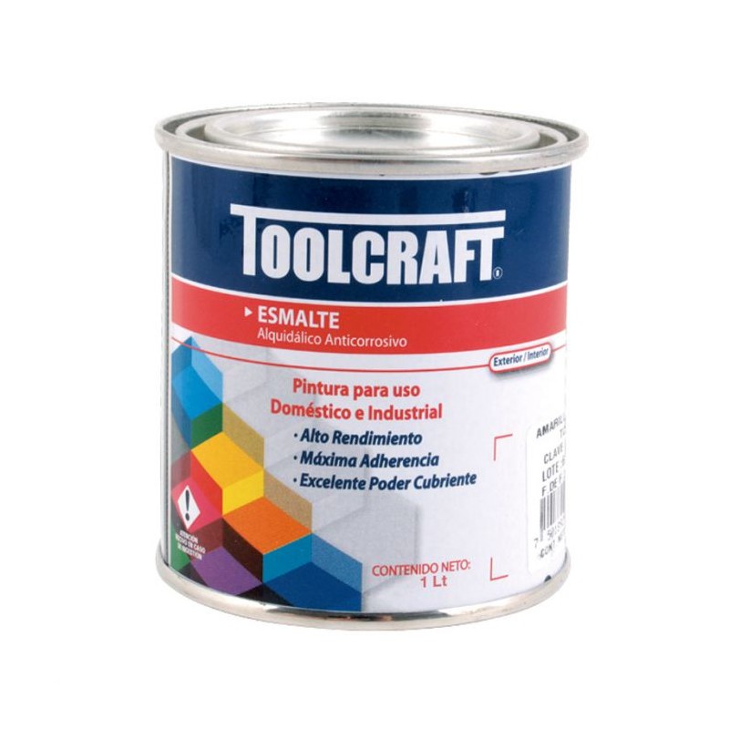 Pintura de esmalte blanco brillante 1 Lt Toolcraft