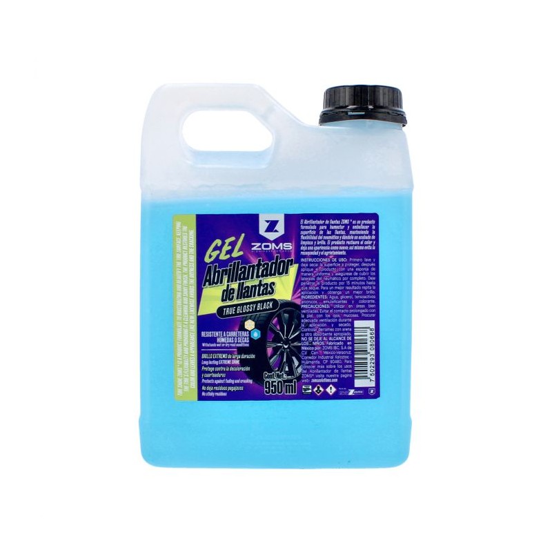 Gel abrillantador de llantas 950ml Zoms