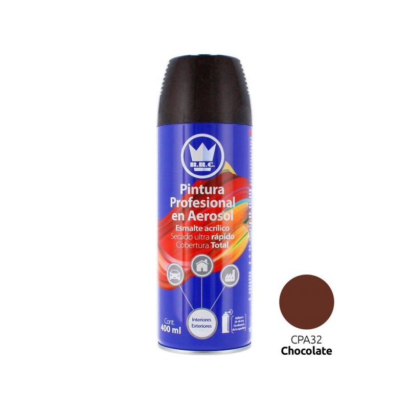 Pintura acrílica en aerosol chocolate 400 ml CPA32 Corona
