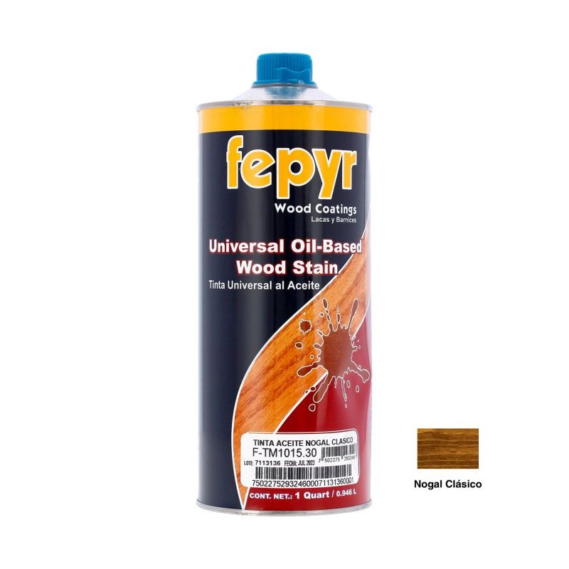 Tinta aceite Nogal 1 litro F-TM1015.30 Fepyr