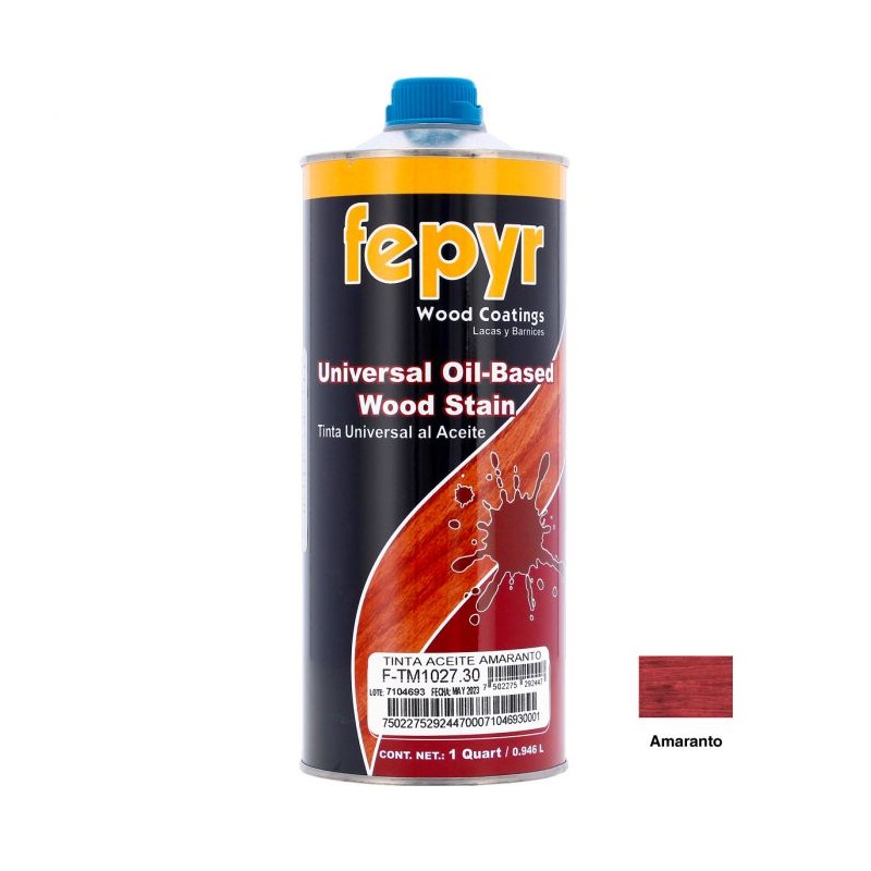 Tinta aceite Amaranto 1 litro F-TM1027.30 Fepyr