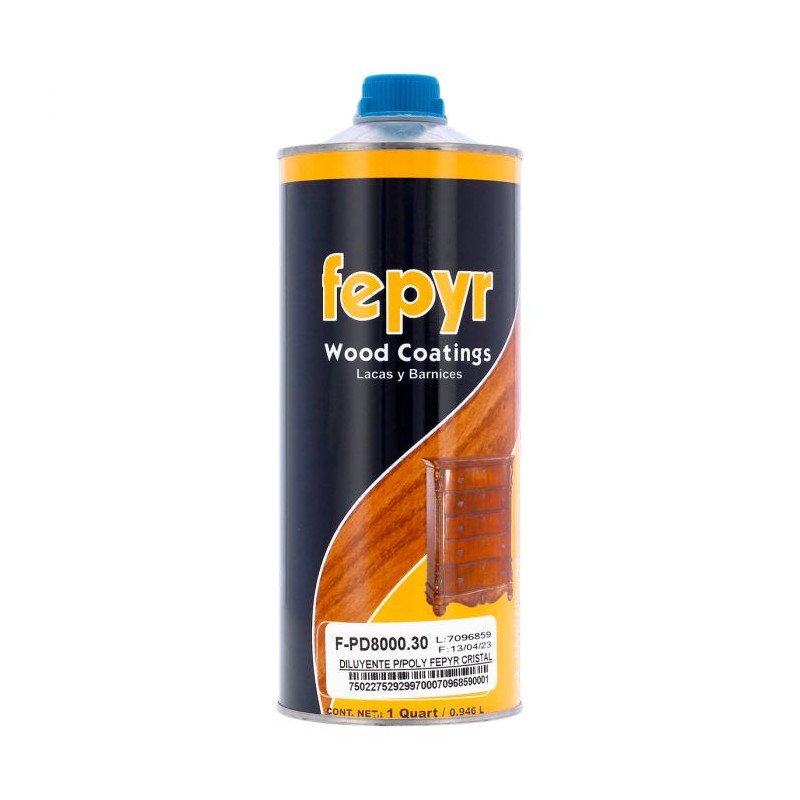 Diluyente para Poly Fepyr cristal 1 litro F-PD8000.30