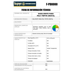 Diluyente para Poly Fepyr cristal 1 litro F-PD8000.30