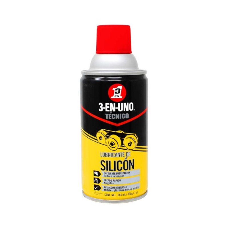 Lubricante de silicón 284 ml 3 en 1 Técnico