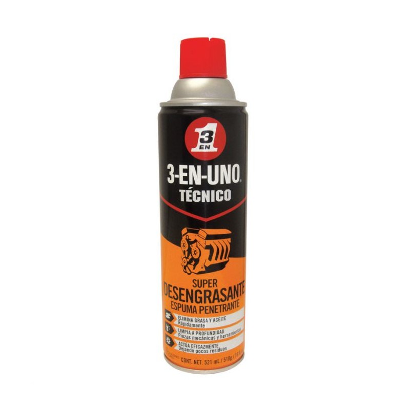 Super desengrasante en espuma 521 ml 3 en 1 Técnico