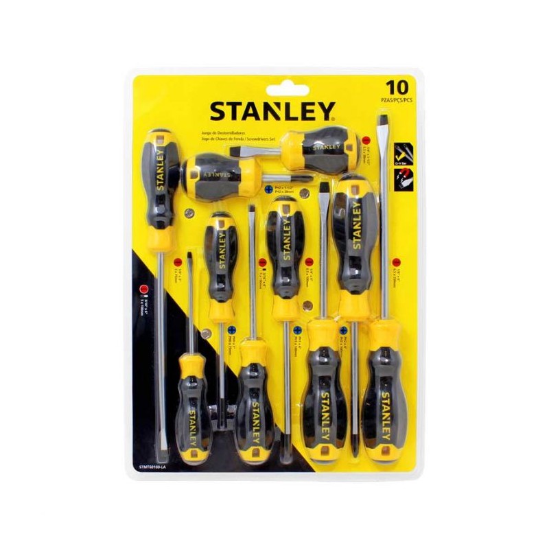 Juego de desarmadores 10 piezas STMT60100-LA Stanley