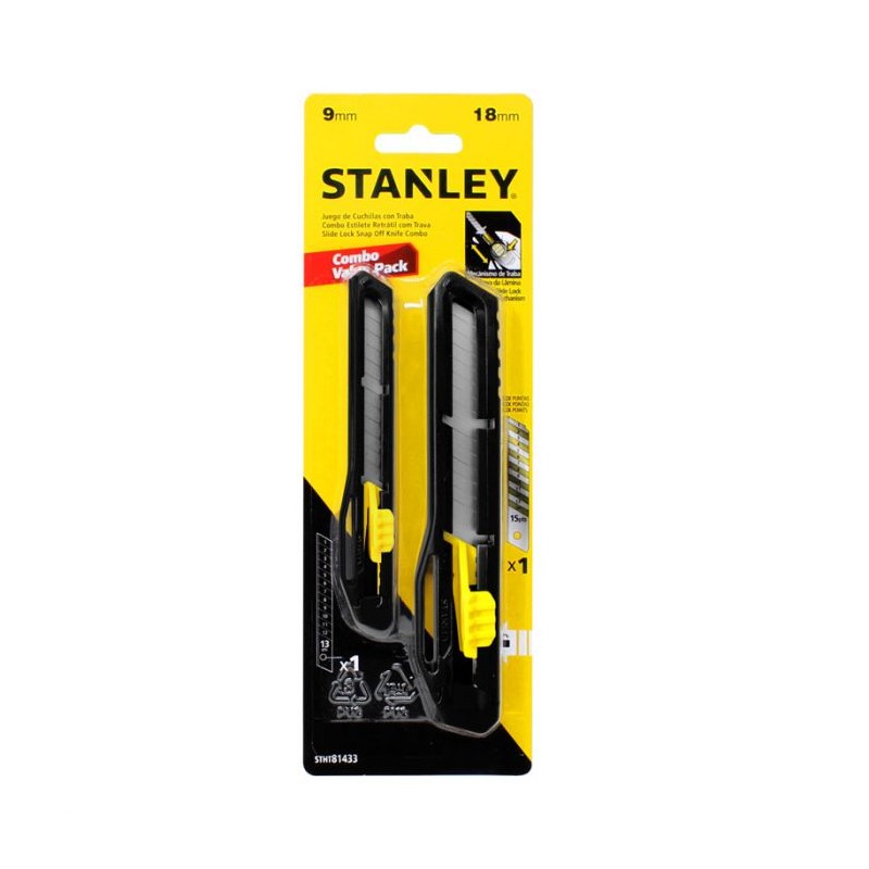 Juego de cutters con traba STHT81433 Stanley