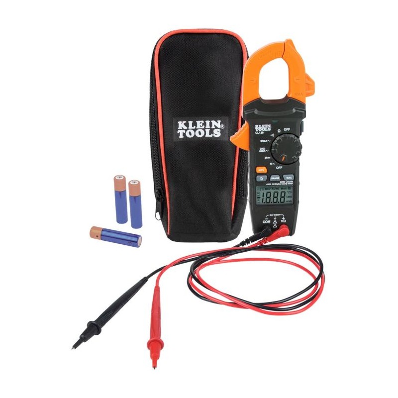 Multímetro digital de gancho de rango automático de 400 A CA CL120 Klein Tools