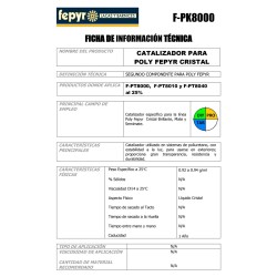 Catalizador para Poli Fepyr Cristal 250 ml F-PK8000.10