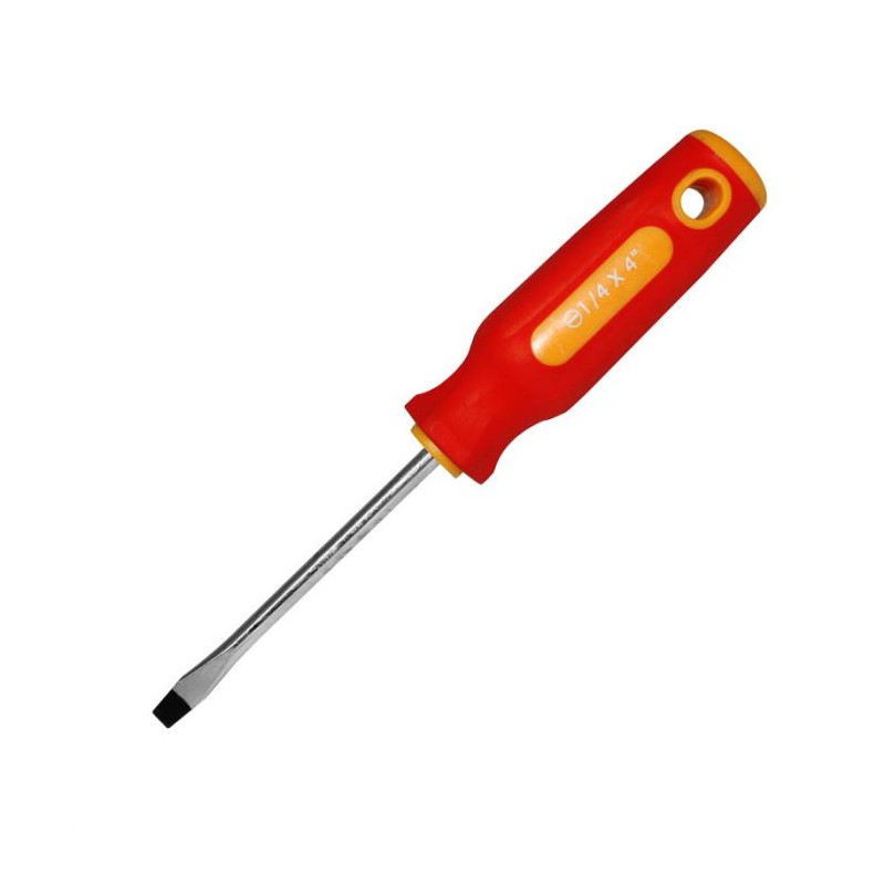 Desarmador punta plana 1/4" x 4" Wolfox