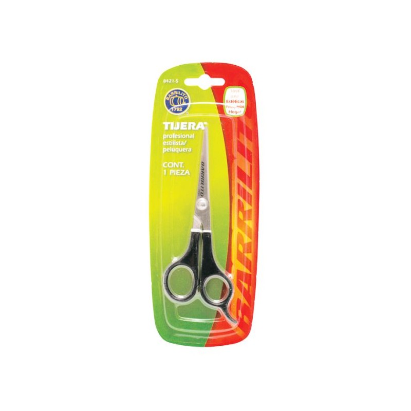 Tijera estilista acero inoxidable 5" Barrilito